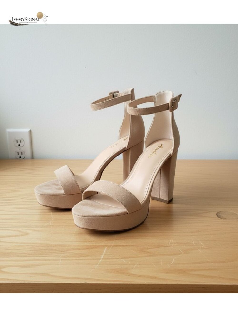 Chunky Platform Heels 4 Inch Block Heeled Sandals Women Memory Foam Suede Open